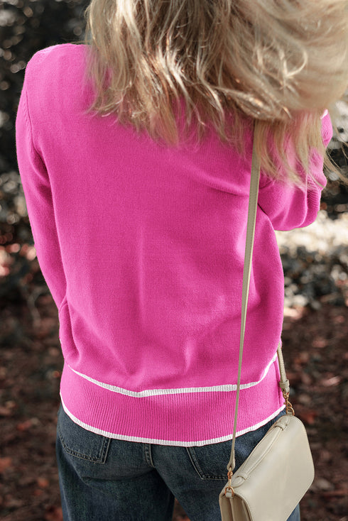womens hot pink cardigan