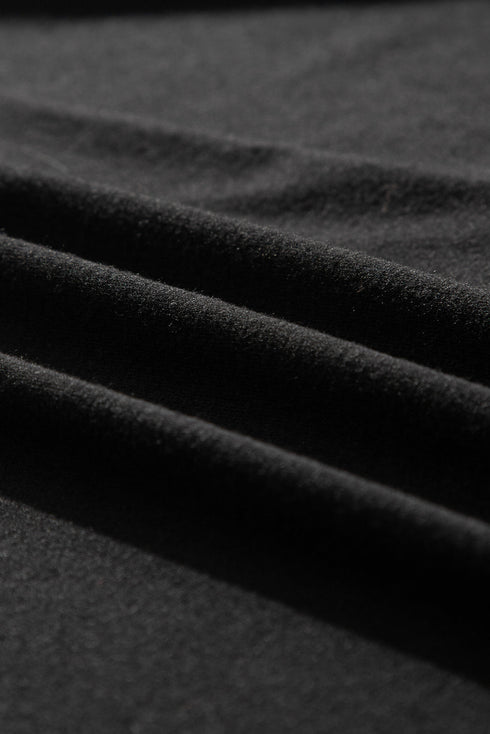 Black Split Long Cardigan and Skinny Pants Lounge Set