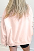 Light Pink love like Jesus Valentines Day Mock Neck Sweatshirt