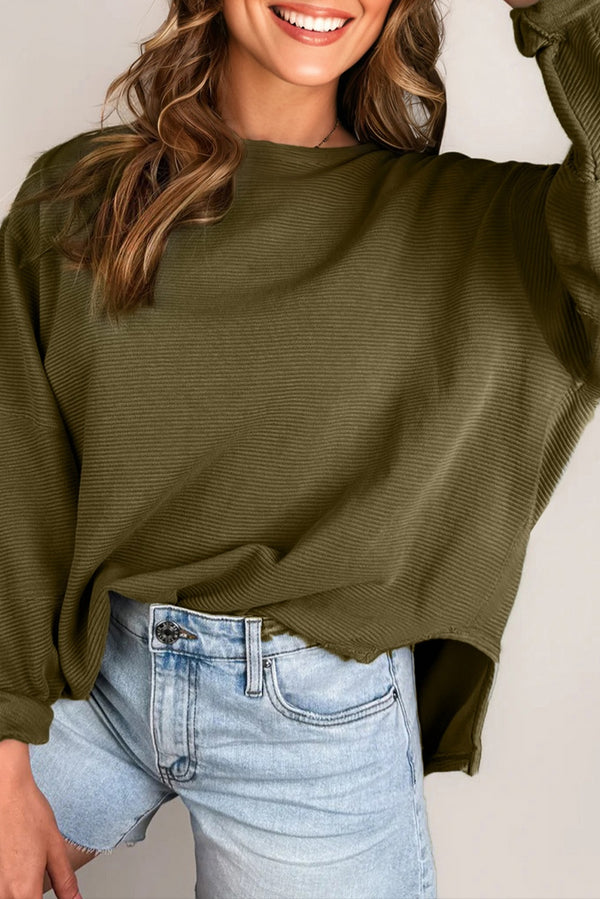 ribbed long sleeve top