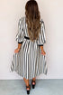 striped midi dress