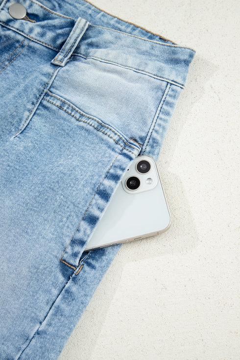 flower patched jeans