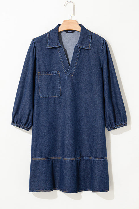 blue denim dress