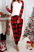fiery-red-plaid-raglan-sleeves-top-and-drawstring-pants-lounge-set