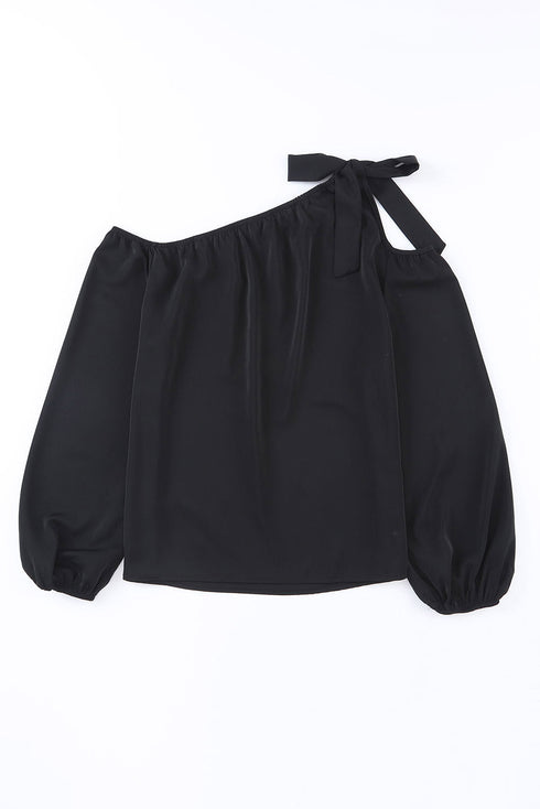 womens-blouses-chiffon-temperament-off-shoulder-tie-loose-blouse