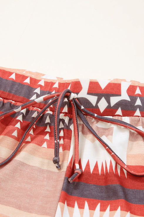 multicolour-aztec-print-puff-sleeve-pullover-and-pants-lounge-outfit