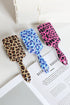 Camel Leopard Print Large Detangle Paddle Air Cushion Comb