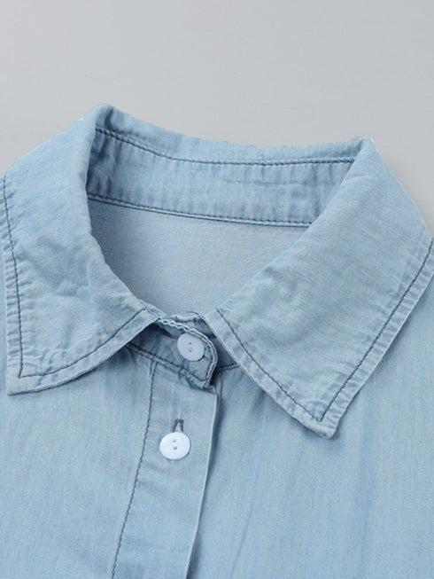 womens-blouses-button-solid-color-lapel-short-sleeve-blouse