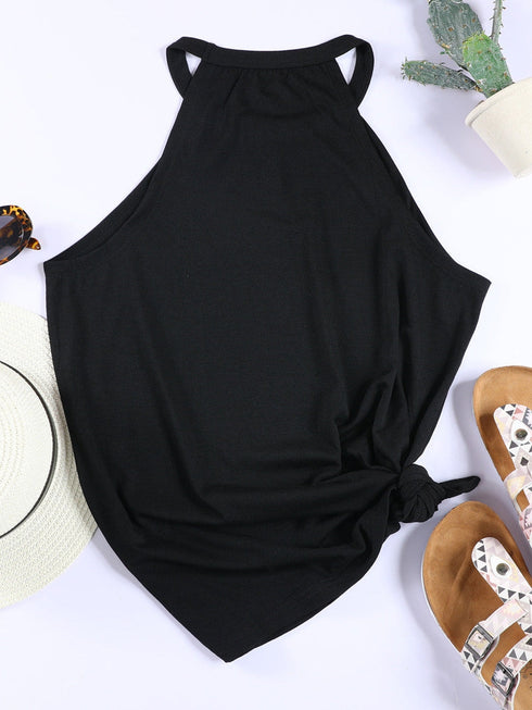 black-sweet-floral-embroidery-casual-tank-top