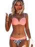 sexy-pink-padded-gather-push-up-bikini-set