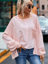 pink-exposed-seam-chest-pocket-loose-sleeve-oversized-top