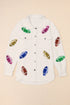 beige-sequin-rugby-football-textured-knit-collared-game-day-shirt-jacket
