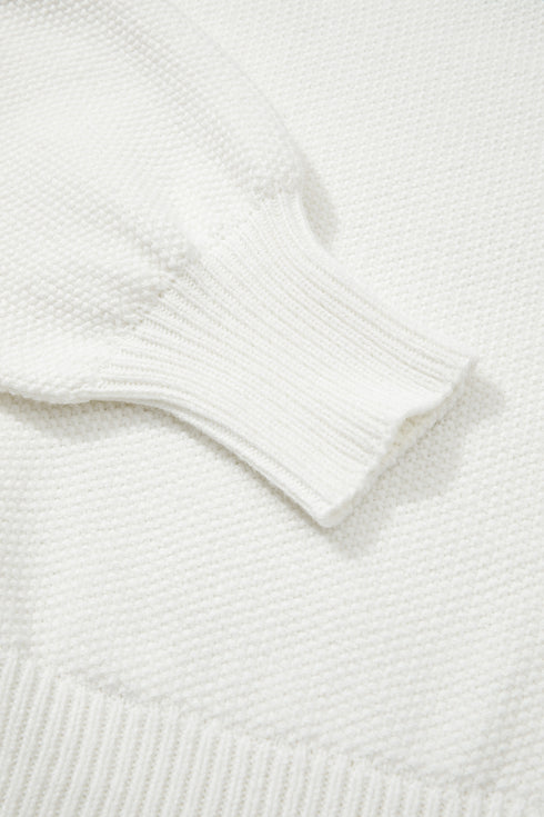 white holiday sweater