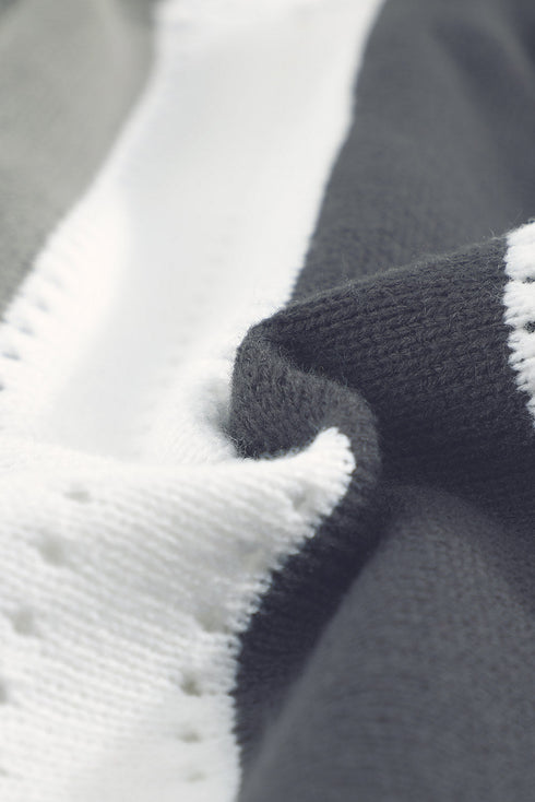 zip-up-v-neck-striped-sweater