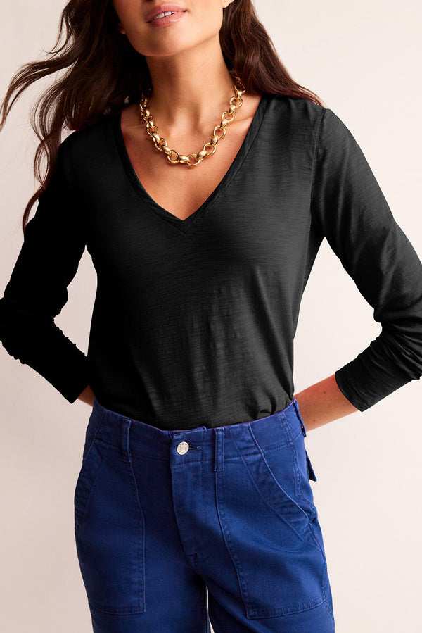 black long sleeve top