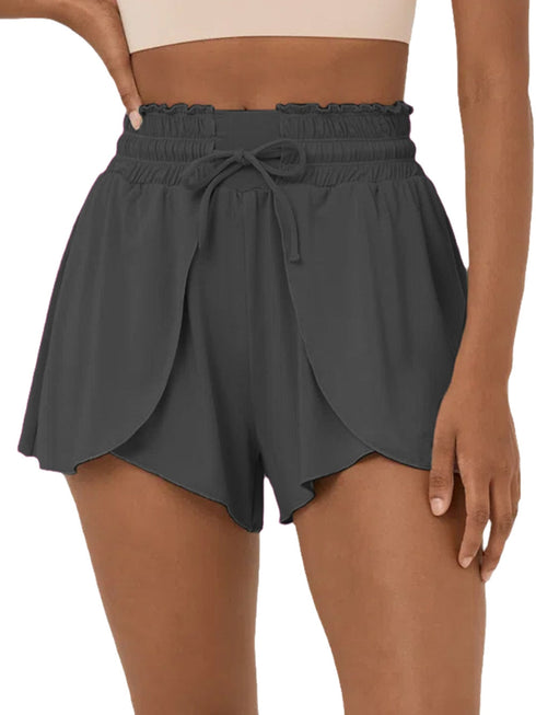 dark-grey-frilly-high-waist-petal-wrap-swim-shorts