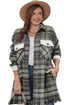 plus size plaid coat
