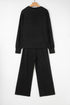 black 2pcs pant set