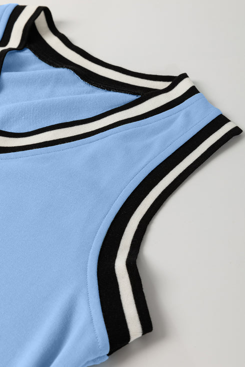 v neck sleeveless mini dress