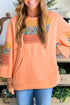 hooded long sleeve top