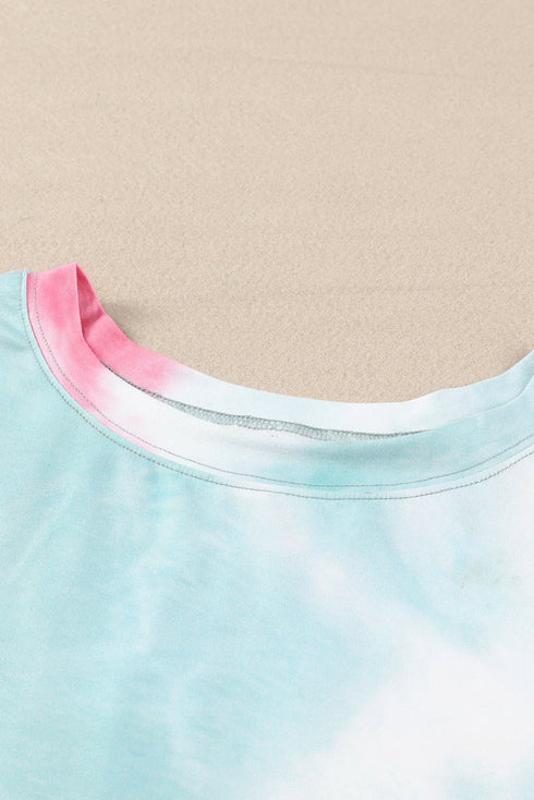 loose-printed-short-sleeve-zippered-v-neck-dress