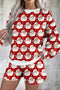 Red Ho Ho Ho Christmas Fashion Print 2pcs Lounge Short Set