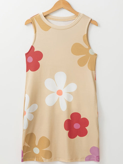 womens-dresses-printed-wavy-crew-neck-sleeveless-mini-dress