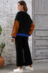 color block sweatpant set
