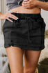 black denim shorts women