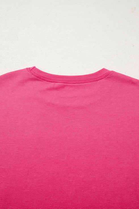 floral hem long sleeve top