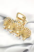 Gold Metallic Plated Hollowed Shell Claw Hair Clip