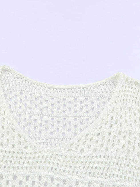 white-hollow-out-crochet-v-neck-pullover-sweater