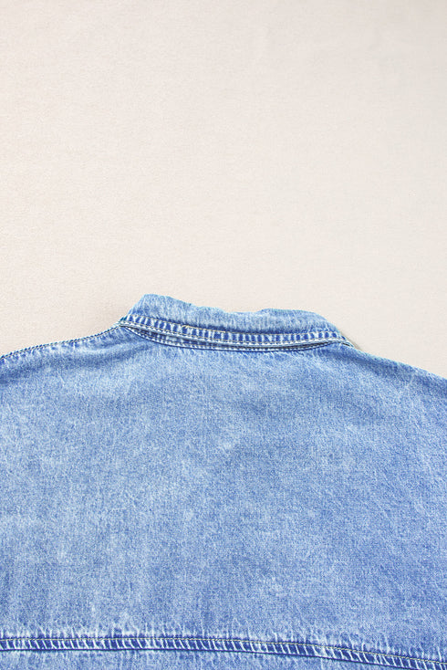 retro-short-sleeve-denim-long-dress