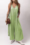 Grass Green Sleeveless V Neck Pocketed Wide Leg Jumpsuit