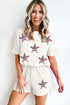 white-waffle-sequin-american-flag-star-pattern-2pcs-shorts-set