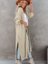 womens-cardigans-solid-lapel-3-4-sleeve-slit-cardigan
