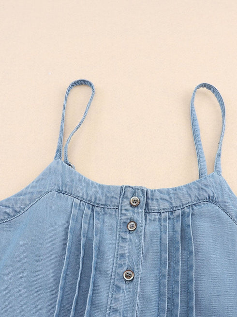 sky-blue-pleated-buttons-denim-tank-top