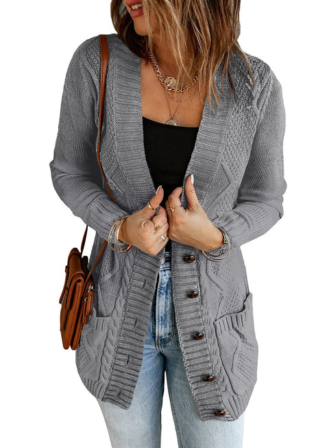 dark-gray-front-pocket-and-buttons-closure-cardigan
