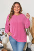 plus size ribbed long sleeve top