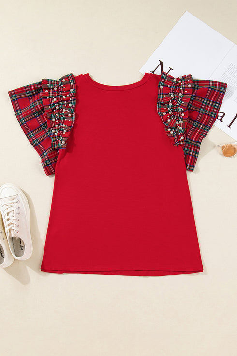red plus size top