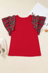 red plus size top