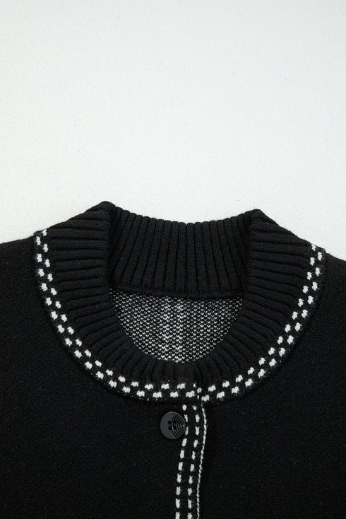 black sweater cardigan