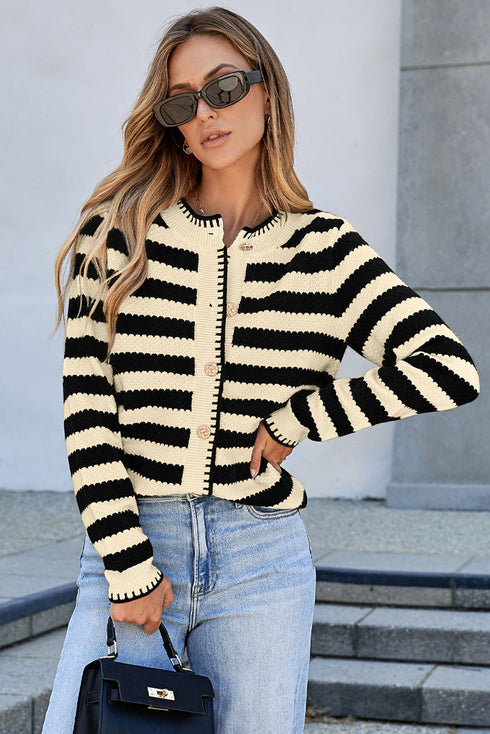 striped cardigan womens
