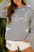 stripe print top