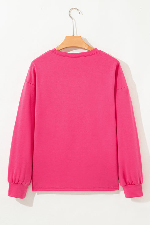 floral hem long sleeve top