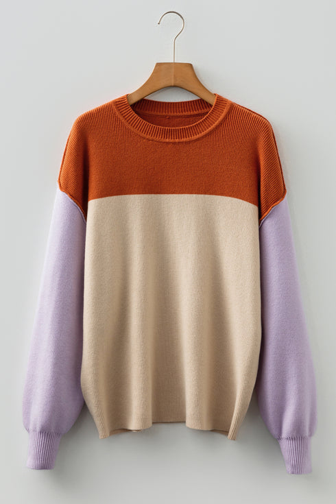 color block sweater
