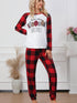 fiery-red-plaid-merry-christmas-graphic-loungewear-set