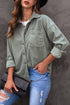 Gray Corduroy Button Pocket Shirt