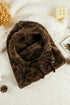 Coffee Winter Sherpa Ski Mask Windproof Hood