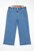 Ashleigh Blue Plus Size Elastic Waist Ruffled Wide Leg Denim Pants